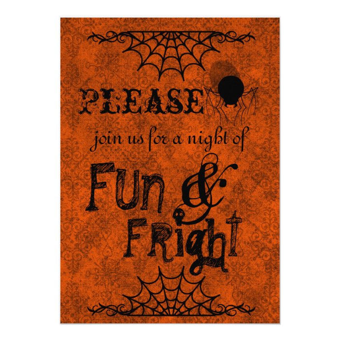 Halloween Invitations in Orange