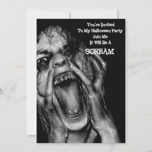 Halloween  Invitations Scream