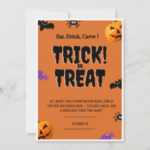 halloween invitations, Trick or Treat Invitation