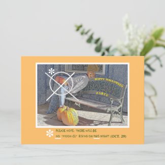 HALLOWEEN INVITE/HUMOROUS/CUSTOMIZABLE/PUMPKIN MAN INVITATION
