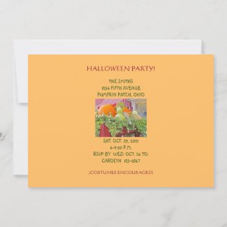 HALLOWEEN INVITE/HUMOROUS/CUSTOMIZABLE/PUMPKIN MAN