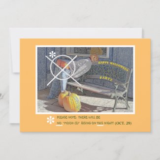 HALLOWEEN INVITE/HUMOROUS/CUSTOMIZABLE/PUMPKIN MAN