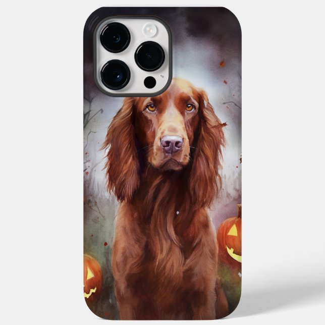 Halloween Irish Red Setter With Pumpkins Scary  Case-Mate iPhone Case (Back)