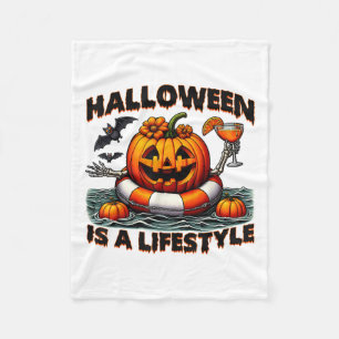 Halloween Is A Lifestyle Spooky Halloween For Men Fleece Blanket