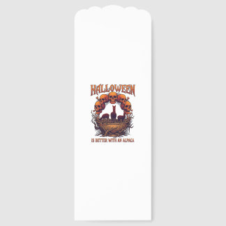 Halloween Is Better Alpaca Orange Skulls Spider We Bookmarks