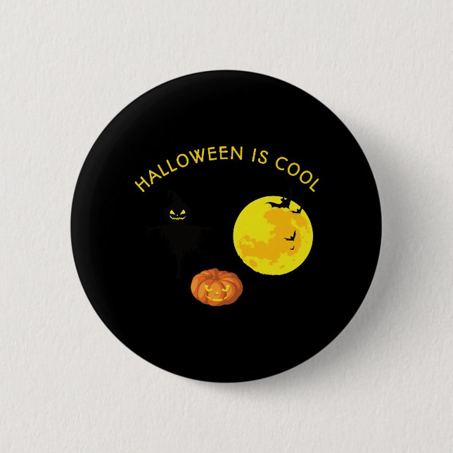 Halloween is cool button (Front)