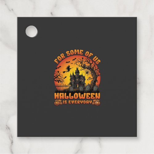 Halloween Is Everyday Haunted House Witch Moon_1 Favor Tags