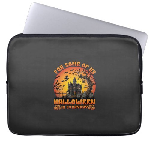 Halloween Is Everyday Haunted House Witch Moon_1 Laptop Sleeve
