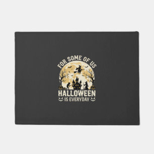 Halloween Is Everyday Haunted Moon Witch Silhouett Doormat