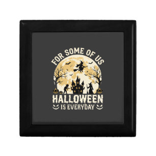Halloween Is Everyday Haunted Moon Witch Silhouett Gift Box
