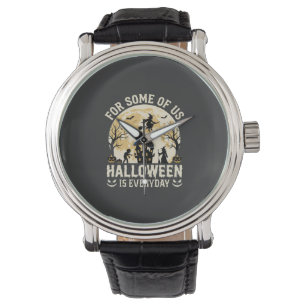Halloween Is Everyday Haunted Moon Witch Silhouett Watch