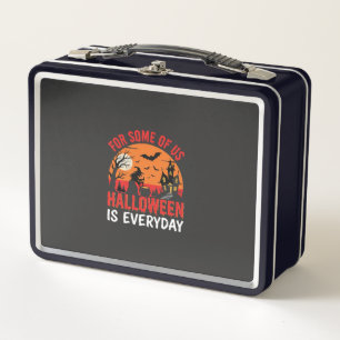 Halloween Is Everyday Witch Haunted House Metal Lunch Box