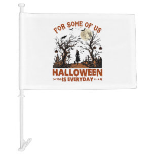 Halloween Is Everyday Witch Silhouette Full Moon G Car Flag