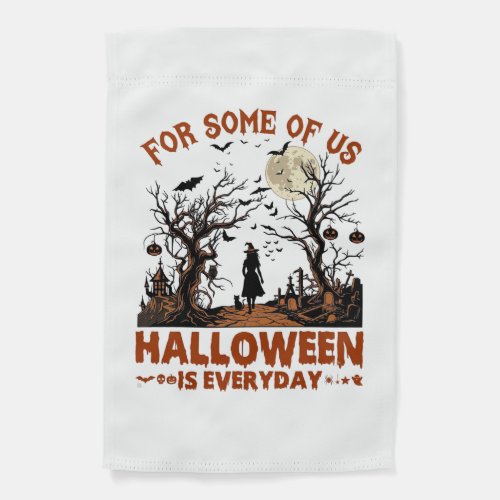 Halloween Is Everyday Witch Silhouette Full Moon G Garden Flag