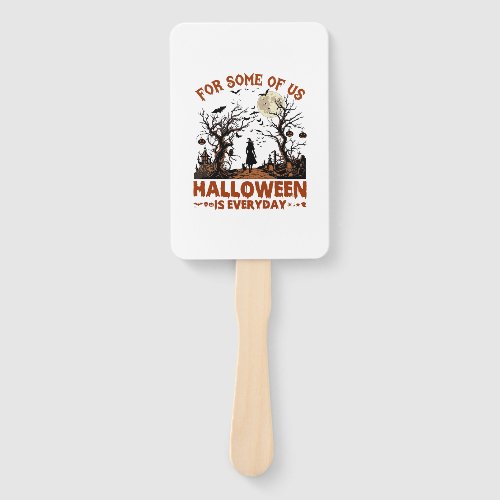 Halloween Is Everyday Witch Silhouette Full Moon G Hand Fan