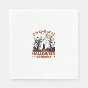Halloween Is Everyday Witch Silhouette Full Moon G Napkins