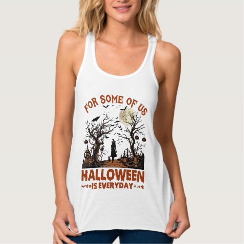 Halloween Is Everyday Witch Silhouette Full Moon G Tank Top