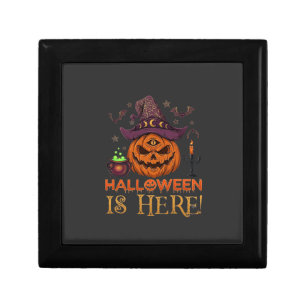 Halloween Is Here Pumpkin Witch Hat Magic Cauldron Gift Box