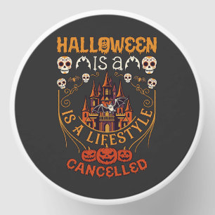 Halloween Is Lifestyle Cancelled Castle Skulls Pum Mini Candle Favors