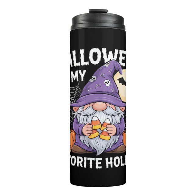Halloween Is My Favorite Holiday Pumpkin Candy Cor Thermal Tumbler (Front)