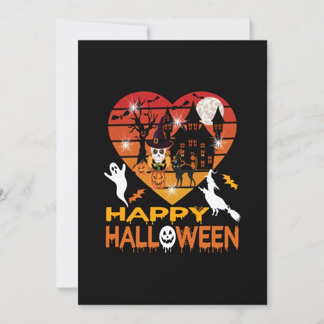 Halloween It Haunted Me Day And Night Save The Date (Front)