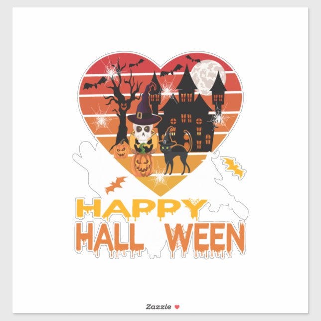 Halloween It Haunted Me Day And Night Sticker (Sheet)