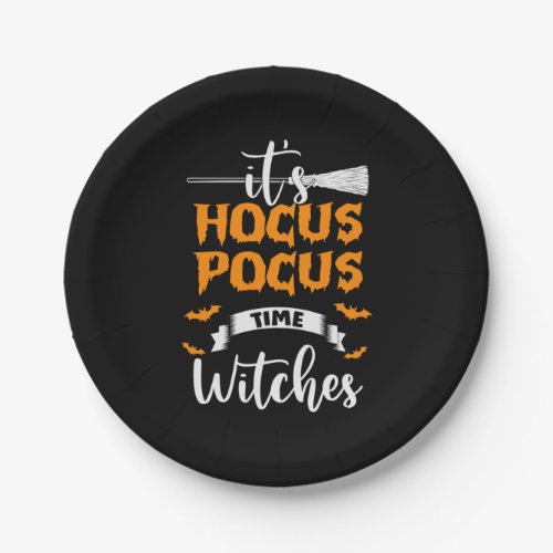 Halloween It Is Hocus Pocus Time Birthday Paper Plates