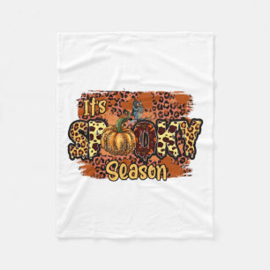 Halloween It Is Spooky Season Birthday Fleece Blanket