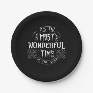 Halloween It Is The Most Wonderful Time Birthday Paper Plates