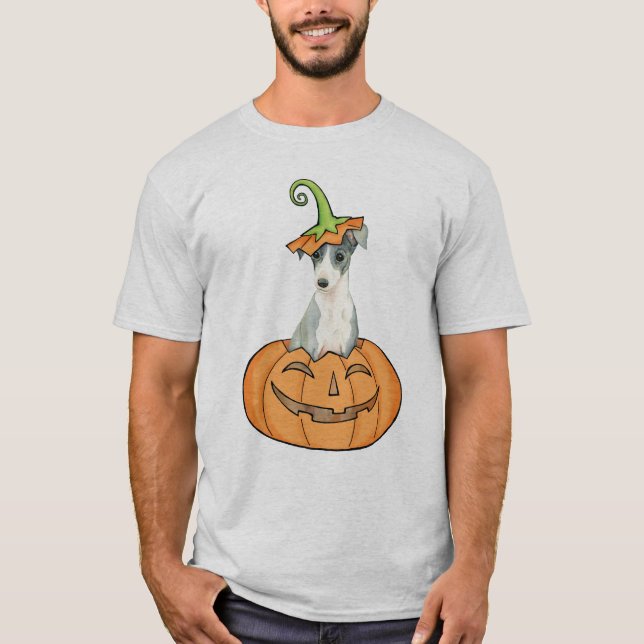 Halloween Italian Greyhound T-Shirt (Front)