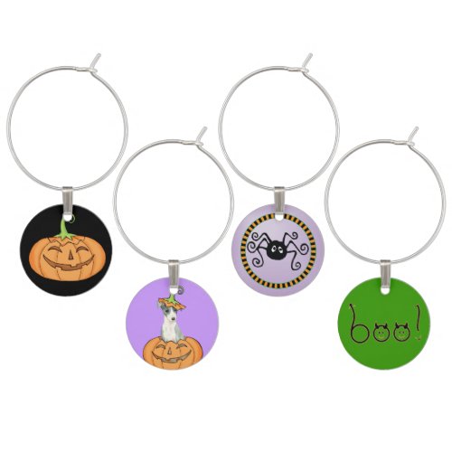 Halloween Italian Greyhound Wine Charm