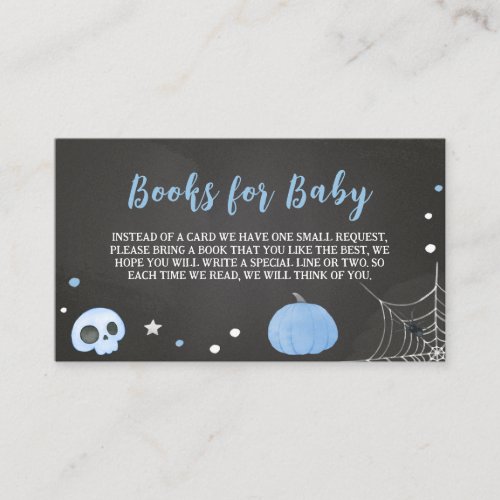 Halloween Its a Boo_y Baby Shower Books for Baby Enclosure Card
