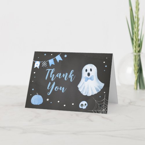 Halloween Its a Boo_y Baby Shower  Thank You Card
