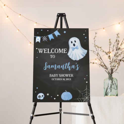 Halloween Its a Boo_y Baby Shower Welcome Sign
