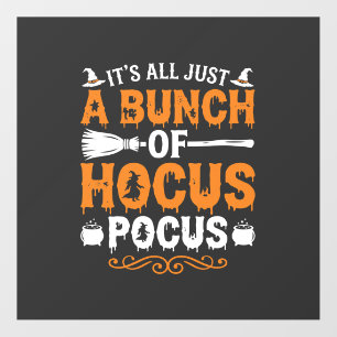 Halloween Its All Just Hocus Pocus Witch Floor Decals
