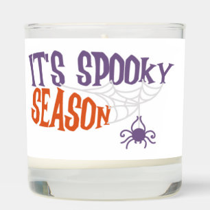 Halloween Its Spooky Season Purple Spider Cute Scented Candle