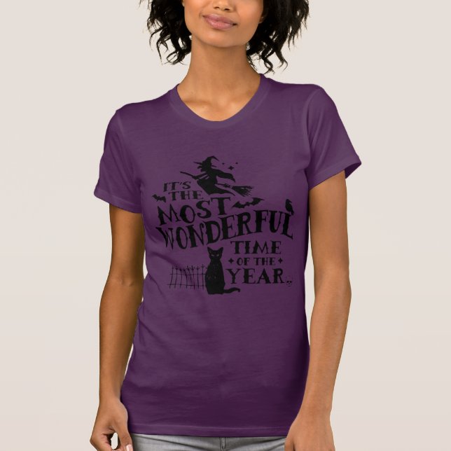 Halloween Its The Most Wonderful Time Festive Fall T-Shirt (Front)