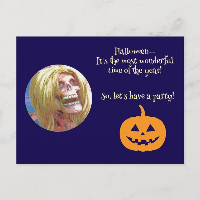 HALLOWEEN, IT'S THE MOST WONDERFUL TIME OF THE YEA POSTCARD (Front)