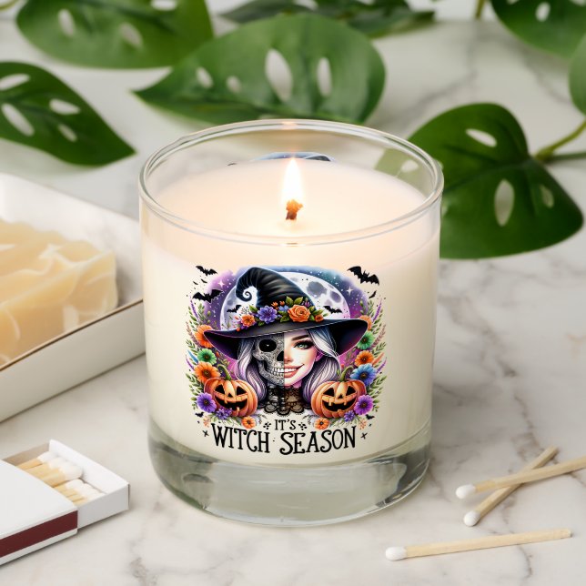 Halloween "It's Witch Season" Scented Jar Candle (Lit)
