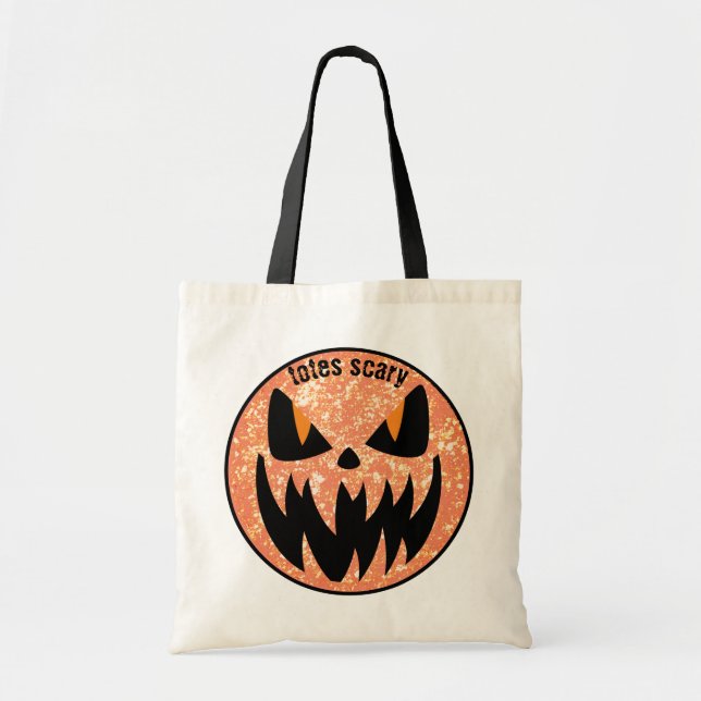 Halloween Jack o' Lantern Black Orange Tote Bag (Front)