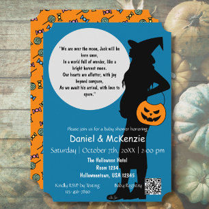 Halloween Jack-O-Lantern Boy Baby Shower  Invitation