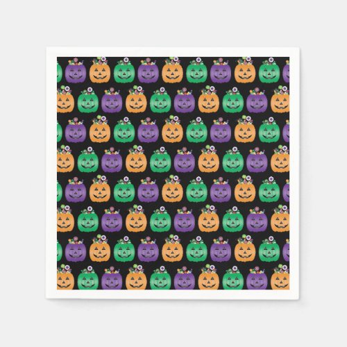 Halloween Jack O Lantern Candy Pail Napkins