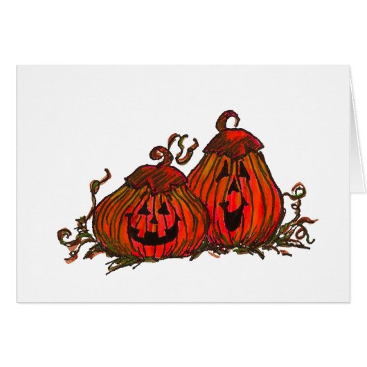 Halloween Jack-O-Lantern Card (Front Horizontal)