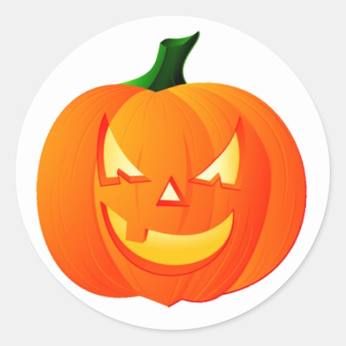 HALLOWEEN JACK_O_LANTERN  CLASSIC ROUND STICKER