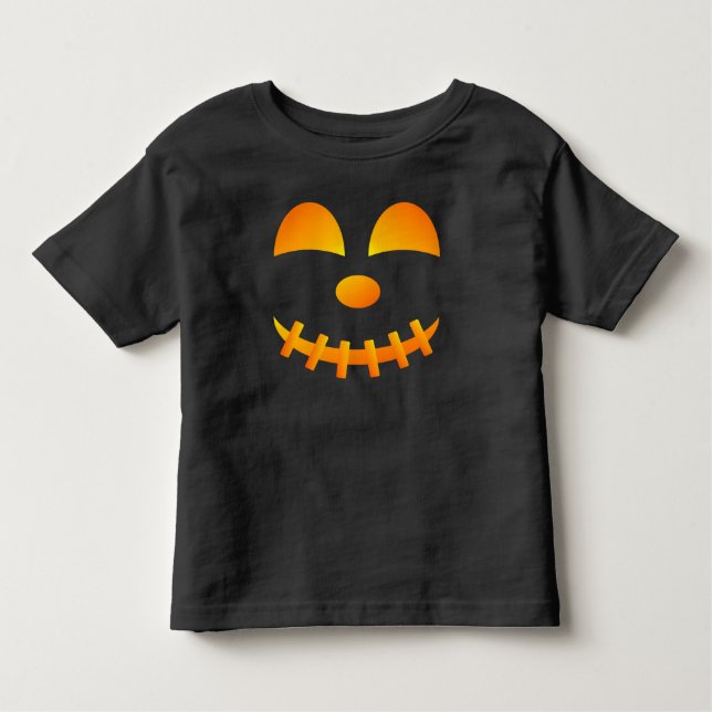 Halloween Jack-o'-lantern Cute Face Toddler T-shirt (Front)