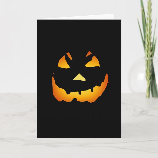 Halloween: Jack-o-Lantern Face: Card (Front)