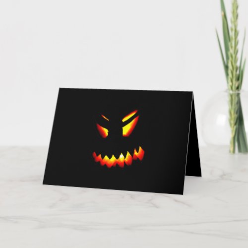 Halloween Jack_O_Lantern Face Greeting Card