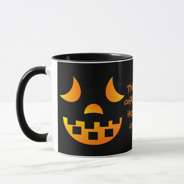 Halloween Jack-o'-lantern Face Mug (Left)
