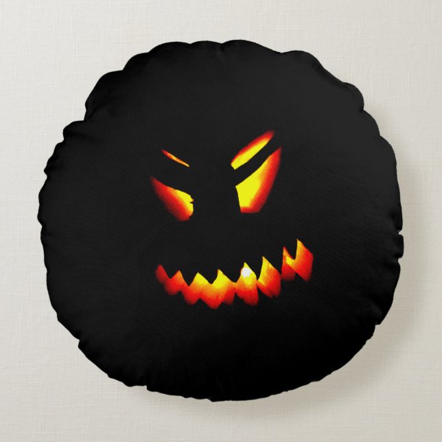 Halloween Jack-O-Lantern Face Pillow 2 Sided print (Front)