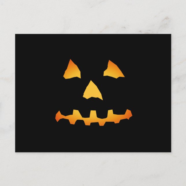 Halloween: Jack-o-Lantern Face: Postcard (Front)